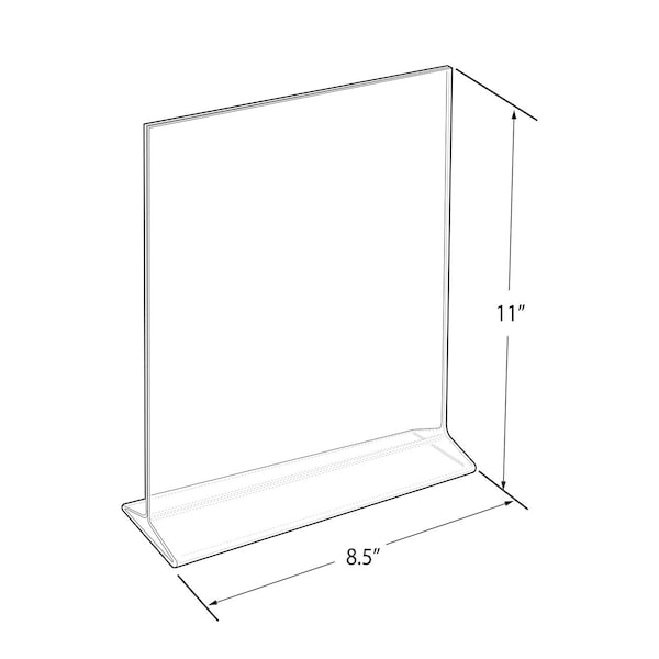 Azar Displays 8.5"W x 11"H Top-Load Two Sided Sign Holder, PK10 142715 - main